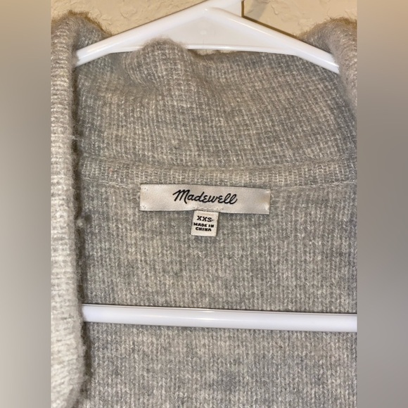 Madewell Merino Wool Blend Spencer Sweater Open Front Cardigan Oversized Sz XXS - Picture 4 of 11